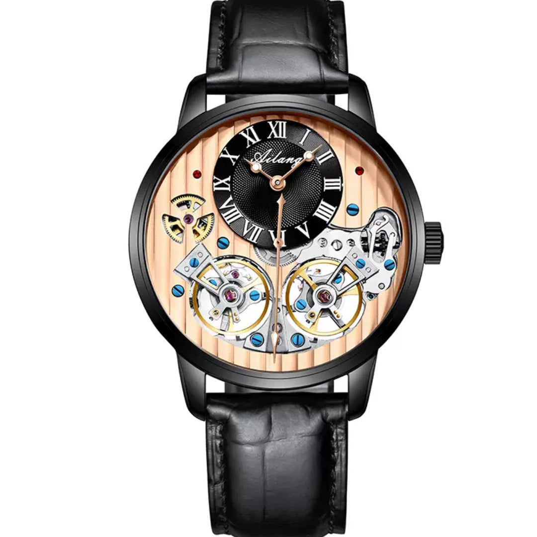 Zychron™ Imperium – Double Tourbillon Skeleton Automatic Watch - Astoxia Official