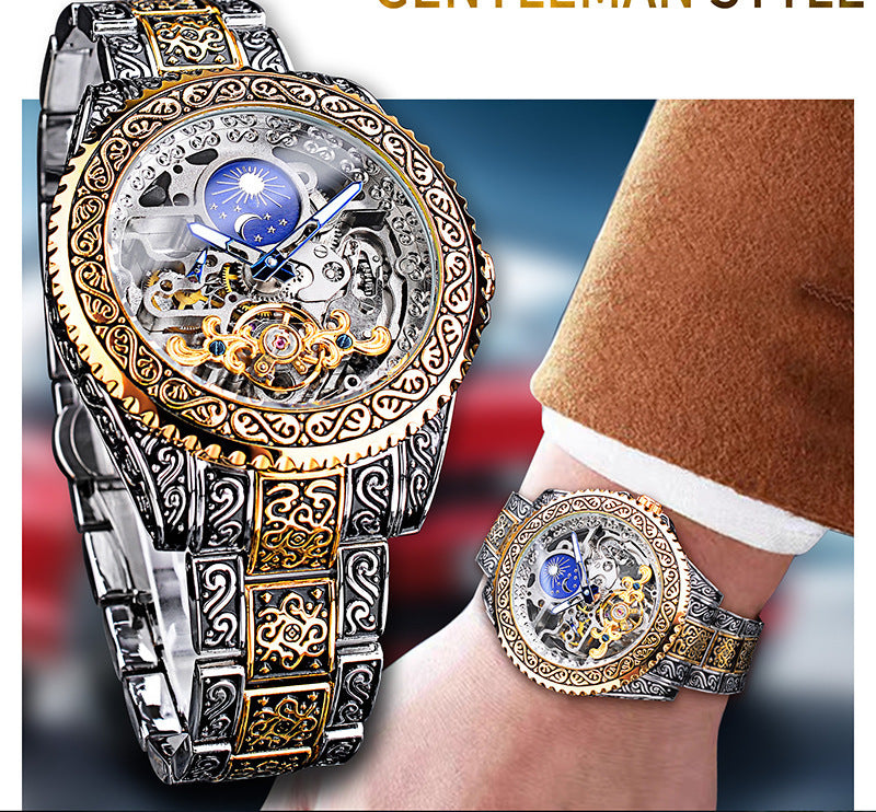 Zychron™ Sovereign Tourbillon Carved Skeleton Watch (Limited Edition) - Astoxia Official