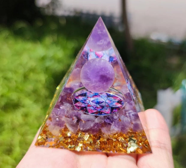 Pyramid Decoration Natural Crystal Gravel Energy Tower - Astoxia Official