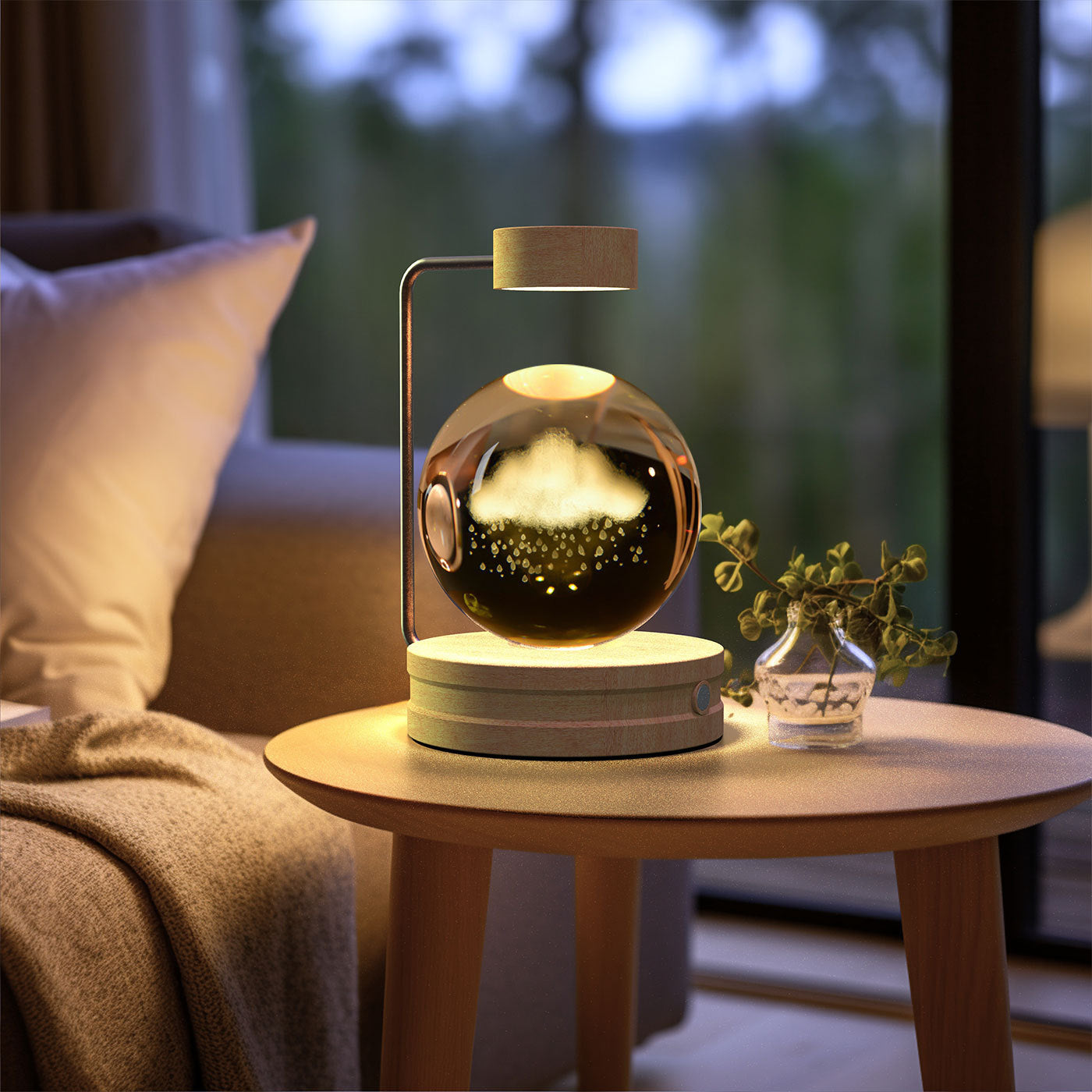 Crystal Ball Cosmic Dinosaur Indoor Night Light USB Power Warm Bedside Light Birthday Gift Night Lamp - Astoxia Official