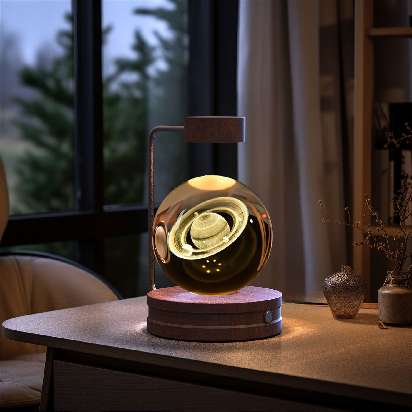Crystal Ball Cosmic Dinosaur Indoor Night Light USB Power Warm Bedside Light Birthday Gift Night Lamp - Astoxia Official