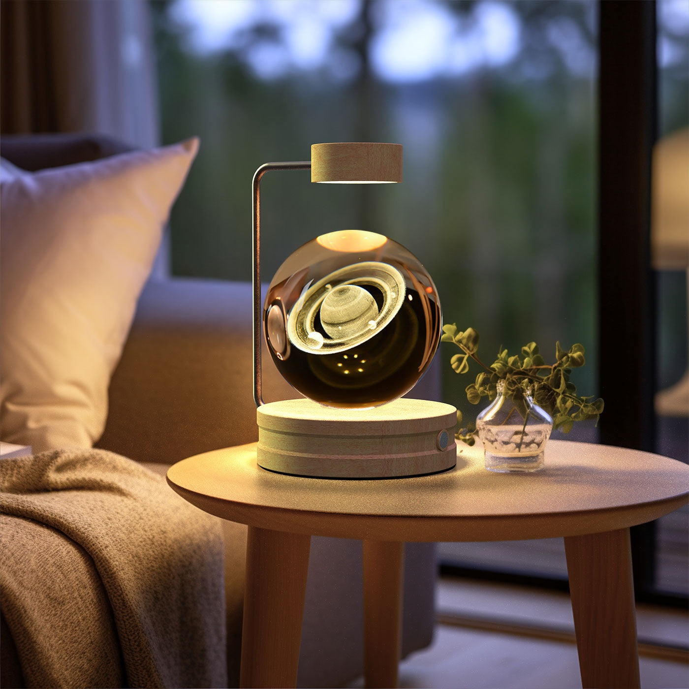 Crystal Ball Cosmic Dinosaur Indoor Night Light USB Power Warm Bedside Light Birthday Gift Night Lamp - Astoxia Official