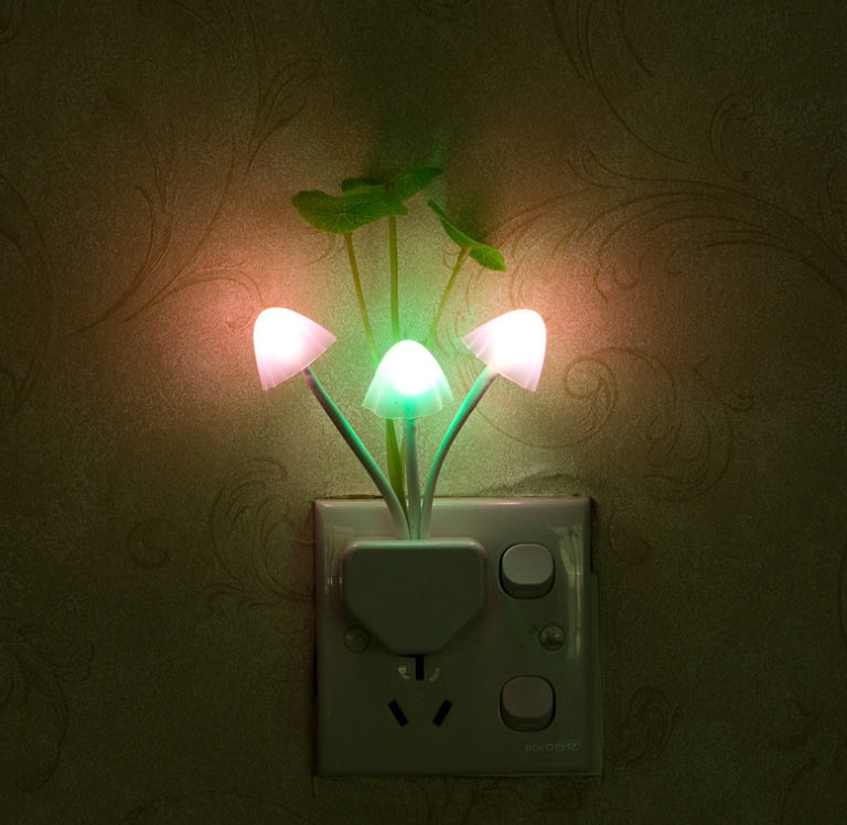 GlowShroom™ LED Mushroom Night Light – 3 Colors with Auto Sensor (Plug-In - Astoxia Official