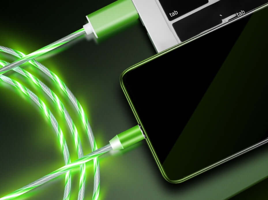 Compatible with Apple, Flowing Ligh Magnetic Streamer Data Line Cable for Iphone Android Typec - Astoxia Official