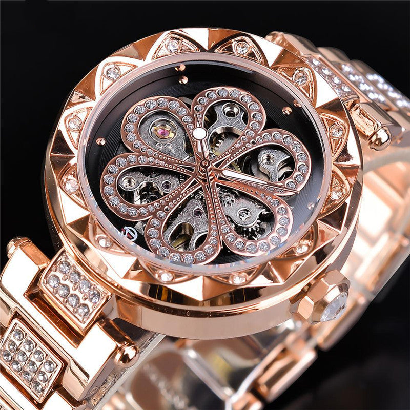 Zychron™ Celestia Rose Gold Women's Automatic Luxury Watch - Astoxia Official