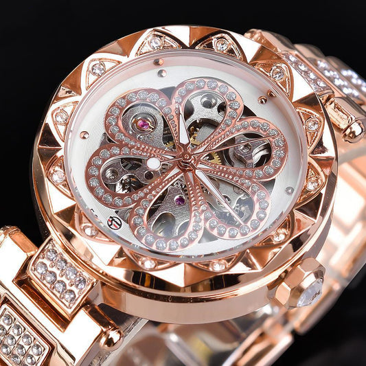 Zychron™ Celestia Rose Gold Women's Automatic Luxury Watch - Astoxia Official