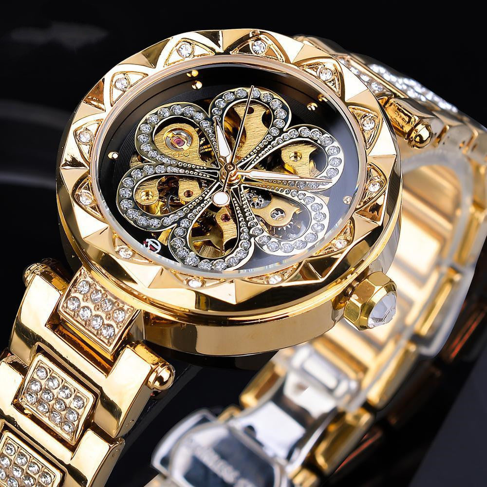 Zychron™ Celestia Rose Gold Women's Automatic Luxury Watch - Astoxia Official