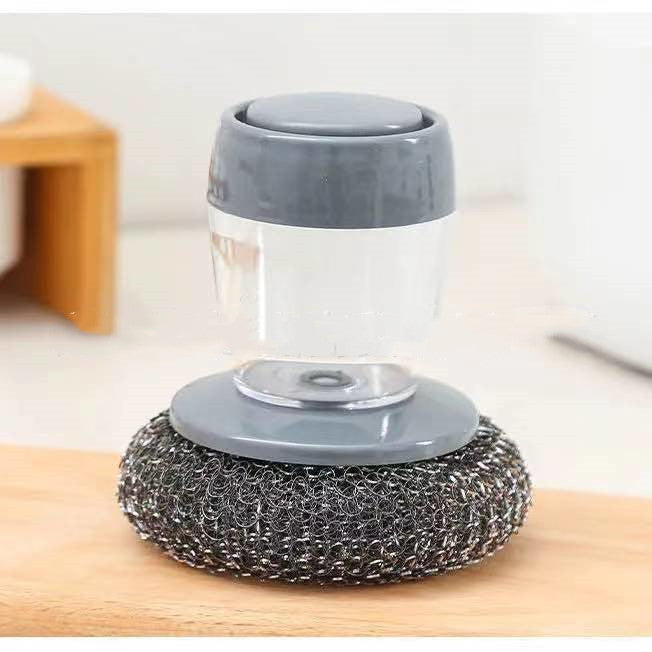 Kitchen Soap Dispensing Palm Brush Cleaner Push-type Brush Kitchen Detergent Tools - Astoxia Official