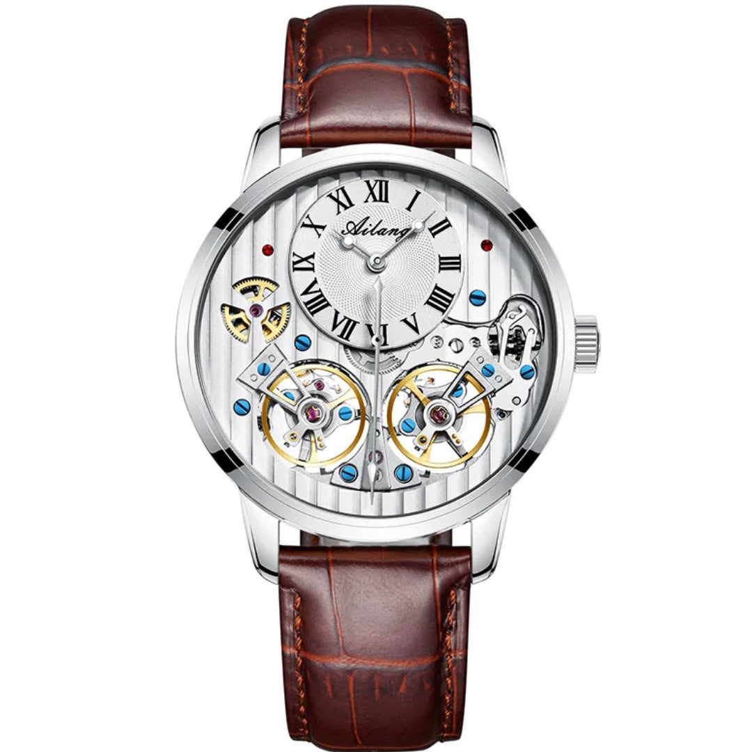 Zychron™ Imperium – Double Tourbillon Skeleton Automatic Watch - Astoxia Official