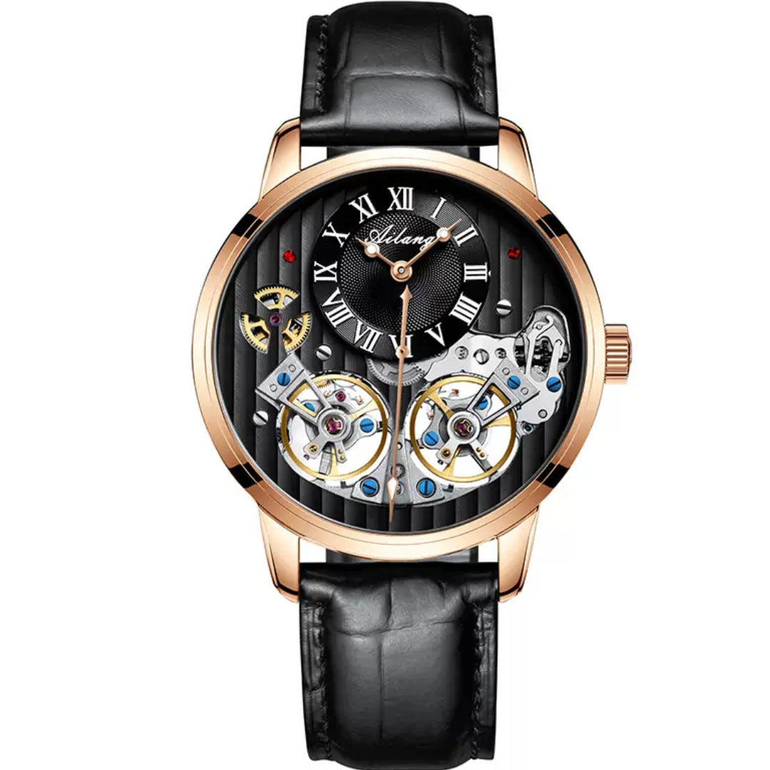 Zychron™ Imperium – Double Tourbillon Skeleton Automatic Watch - Astoxia Official
