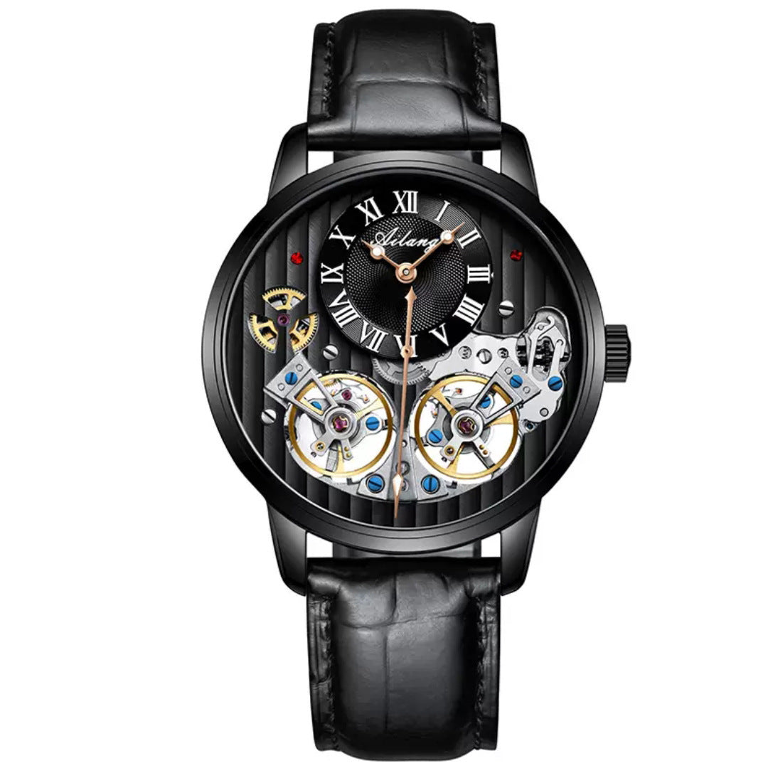 Zychron™ Imperium – Double Tourbillon Skeleton Automatic Watch - Astoxia Official