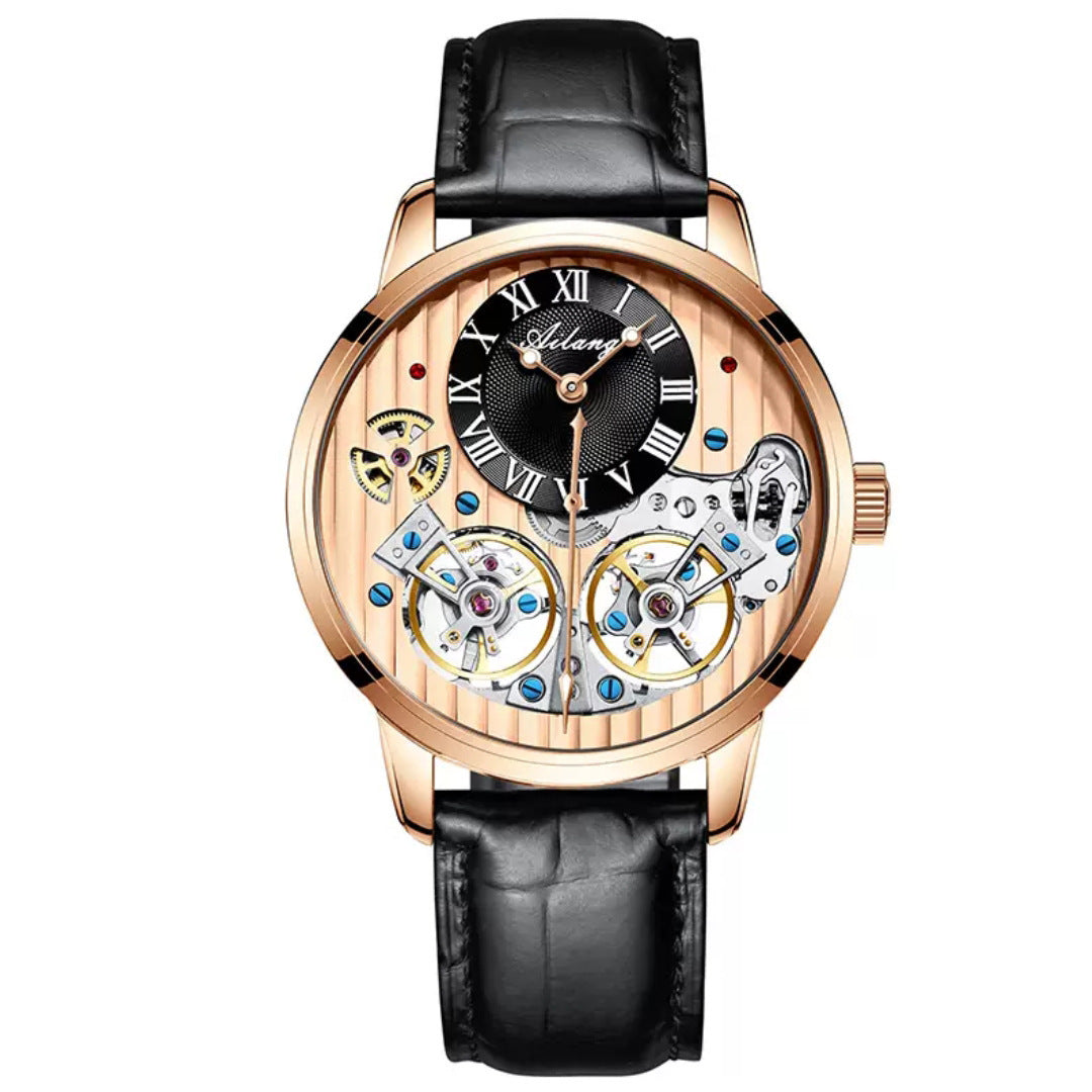 Zychron™ Imperium – Double Tourbillon Skeleton Automatic Watch - Astoxia Official