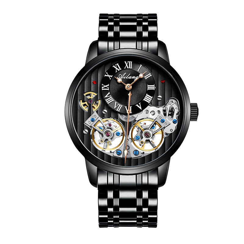 Zychron™ Imperium – Double Tourbillon Skeleton Automatic Watch - Astoxia Official