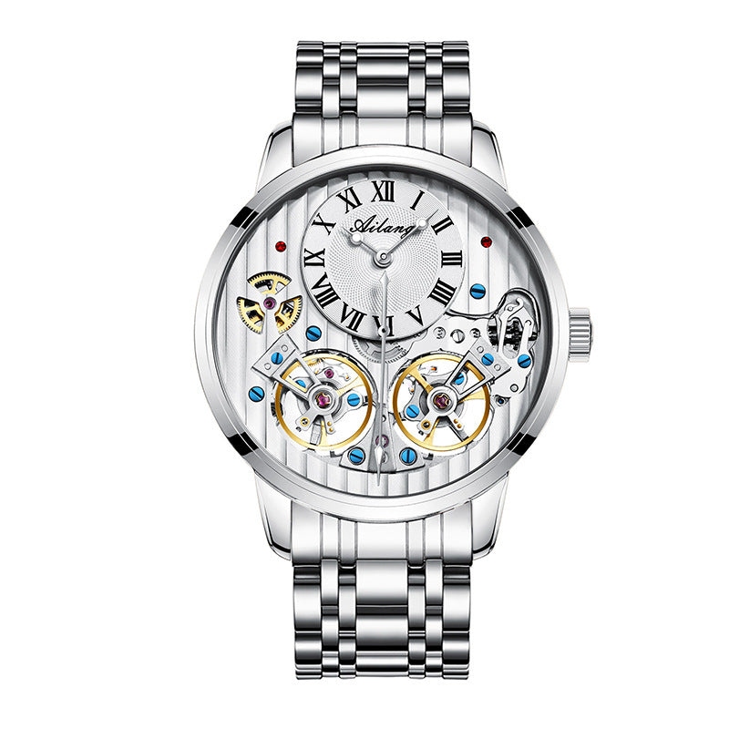 Zychron™ Imperium – Double Tourbillon Skeleton Automatic Watch - Astoxia Official