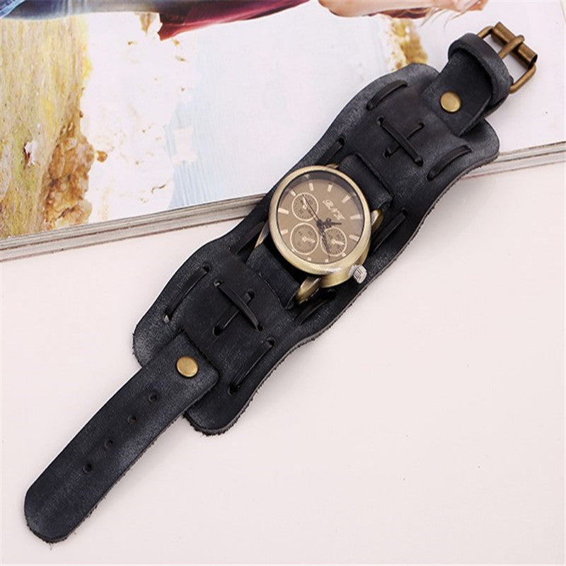 Zychron™ RetroForge Men's Leather Punk Watch - Astoxia Official