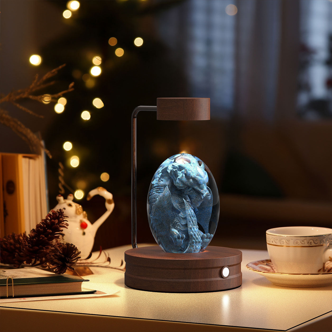 Crystal Ball Cosmic Dinosaur Indoor Night Light USB Power Warm Bedside Light Birthday Gift Night Lamp - Astoxia Official