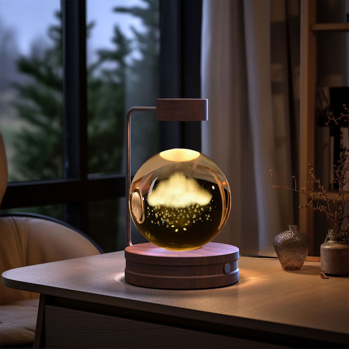 Crystal Ball Cosmic Dinosaur Indoor Night Light USB Power Warm Bedside Light Birthday Gift Night Lamp - Astoxia Official