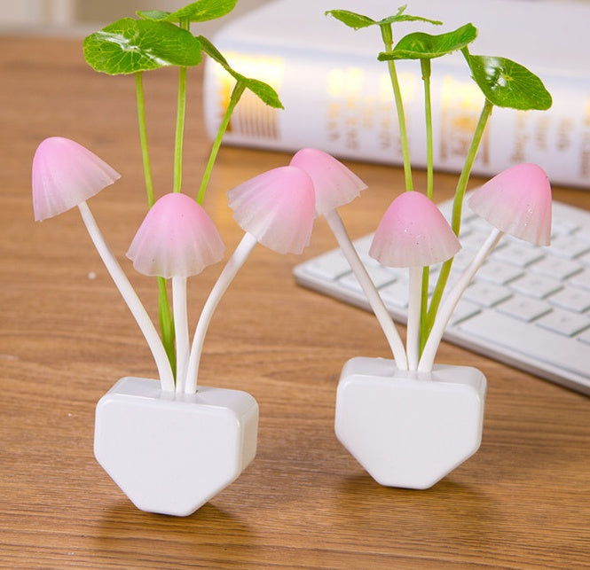 GlowShroom™ LED Mushroom Night Light – 3 Colors with Auto Sensor (Plug-In - Astoxia Official