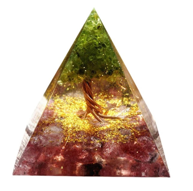 Pyramid Decoration Natural Crystal Gravel Energy Tower - Astoxia Official