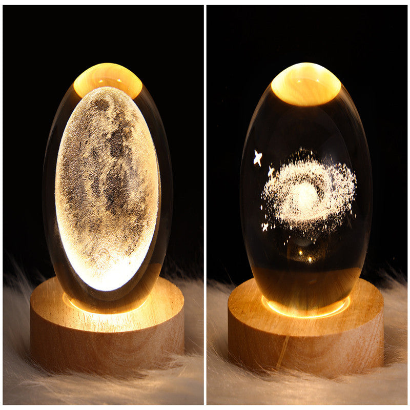 LED Night Light Galaxy Crystal Ball Table Lamp 3D Planet Moon Lamp Bedroom Home Decor For Kids Party Children Birthday Gifts - Astoxia Official