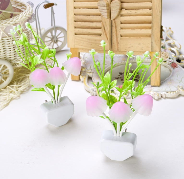 GlowShroom™ LED Mushroom Night Light – 3 Colors with Auto Sensor (Plug-In - Astoxia Official