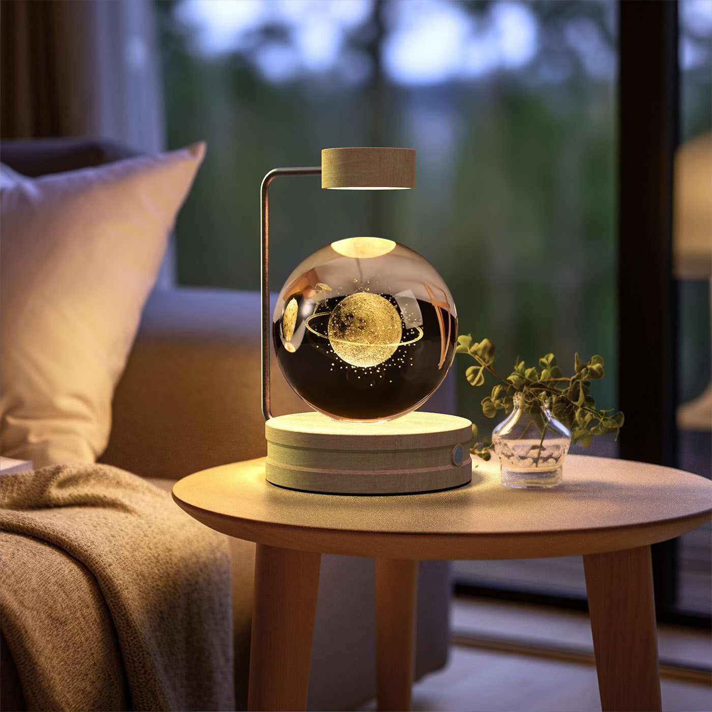 Crystal Ball Cosmic Dinosaur Indoor Night Light USB Power Warm Bedside Light Birthday Gift Night Lamp - Astoxia Official