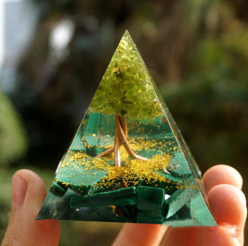 Pyramid Decoration Natural Crystal Gravel Energy Tower - Astoxia Official
