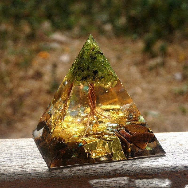 Pyramid Decoration Natural Crystal Gravel Energy Tower - Astoxia Official