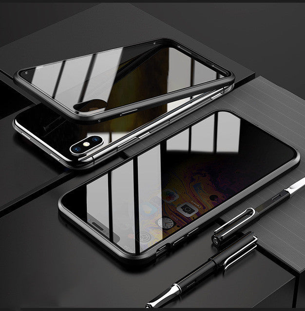 Phone Case Anti-peep Magnetic Protective Shell Magnetic Privacy Glass Case For Phone - Astoxia Official