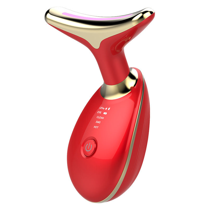 EMS Thermal Neck Lifting And Tighten Massager Electric Microcurrent Wrinkle Remover - Astoxia Official