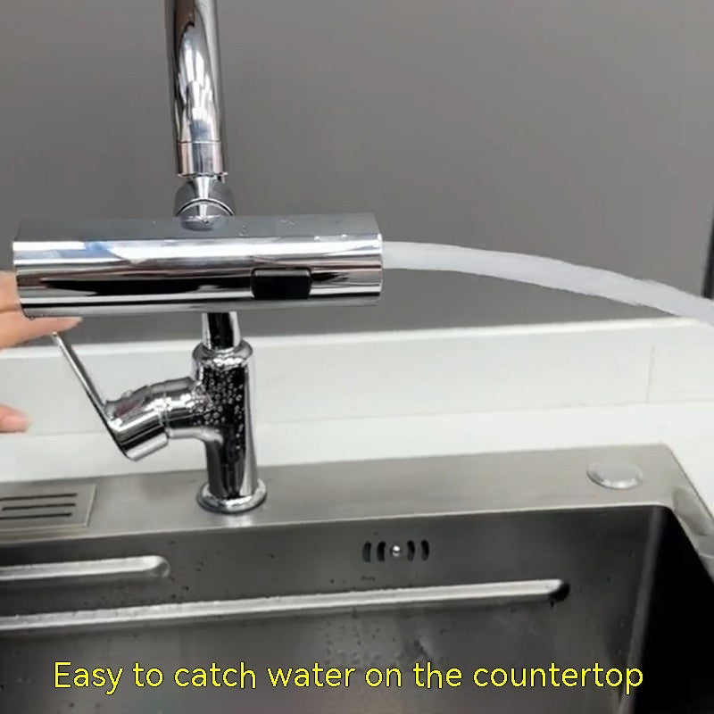 Kitchen Faucet Waterfall Outlet Splash Proof Universal Rotating Bubbler Multifunctional Water Nozzle Extension Kitchen Gadgets - Astoxia Official