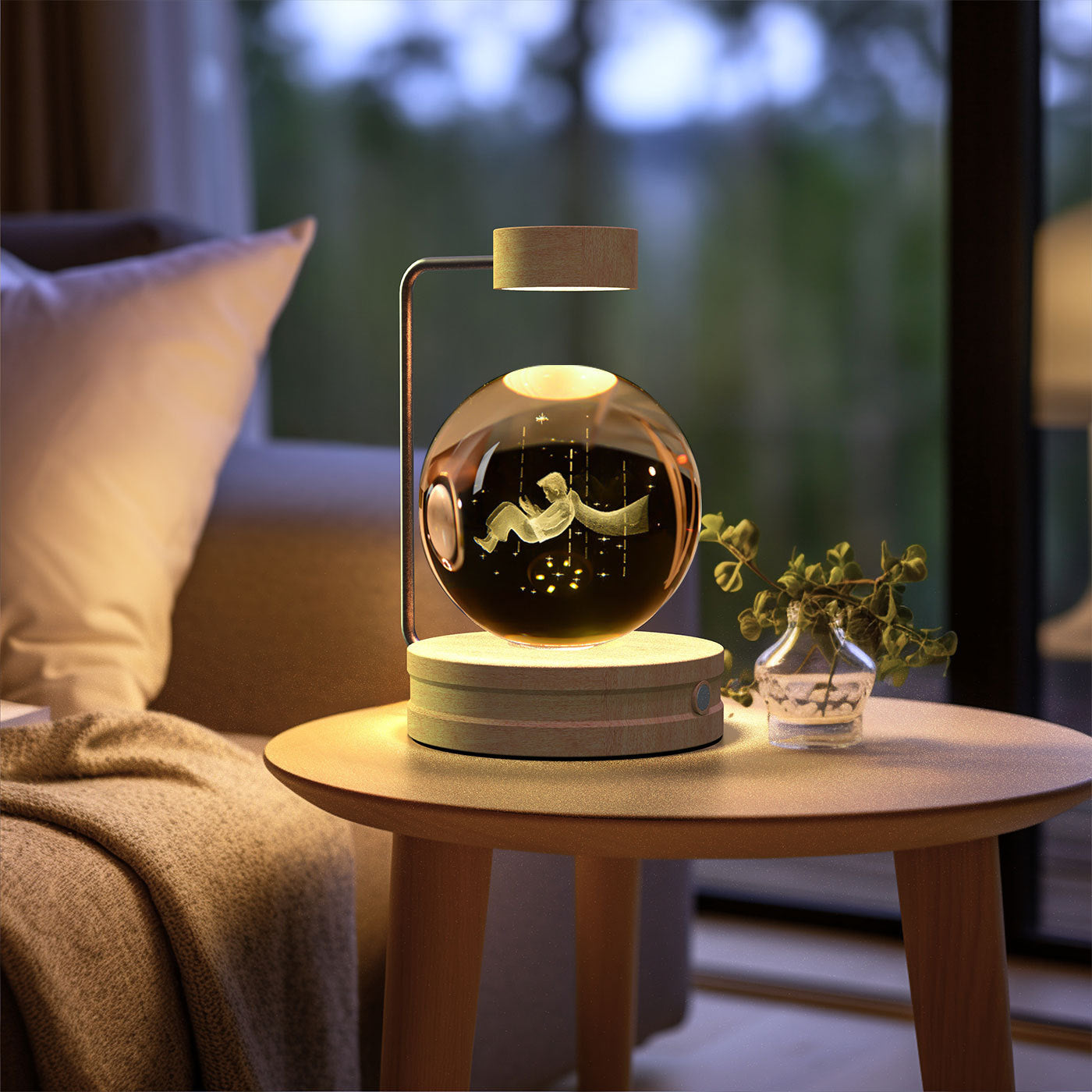 Crystal Ball Cosmic Dinosaur Indoor Night Light USB Power Warm Bedside Light Birthday Gift Night Lamp - Astoxia Official