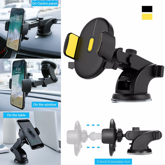 Car Phone Holder Long Rod Telescopic Car Dashboard Suction Cup Type - Astoxia Official
