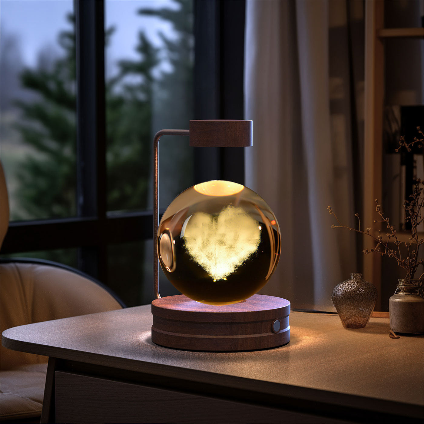 Crystal Ball Cosmic Dinosaur Indoor Night Light USB Power Warm Bedside Light Birthday Gift Night Lamp - Astoxia Official