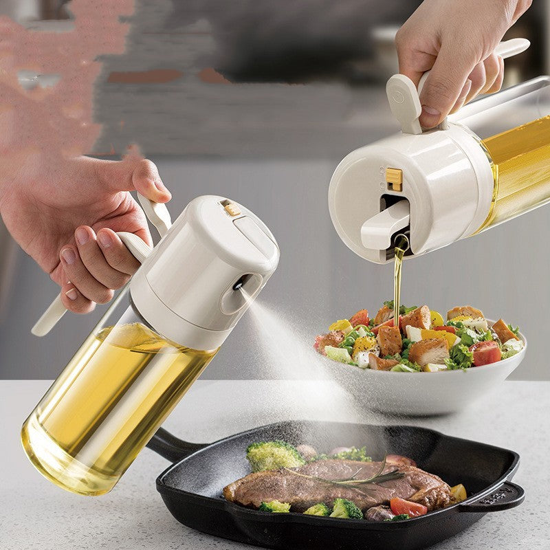 2 In 1 Oil Sprayer Bottle BBQ Cooking Oil Dispenser Olive Oil Pourers Sprayer Kitchen Baking Oil Mister Vinegar Bottle - Astoxia Official