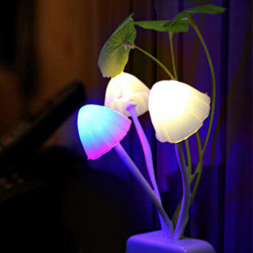 GlowShroom™ LED Mushroom Night Light – 3 Colors with Auto Sensor (Plug-In - Astoxia Official