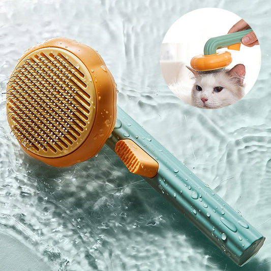 New Pet Cat Brush Hot Selling Hand-held Steel Wire Self-cleaning Comb Looper For Hair Removal - Astoxia Official