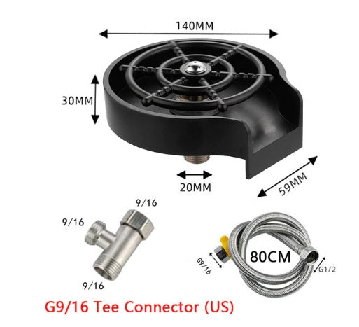 Bar Counter Cup Washer Sink High-pressure Spray Automatic Faucet Coffee Pitcher Wash Cup Tool Kitchen - Astoxia Official