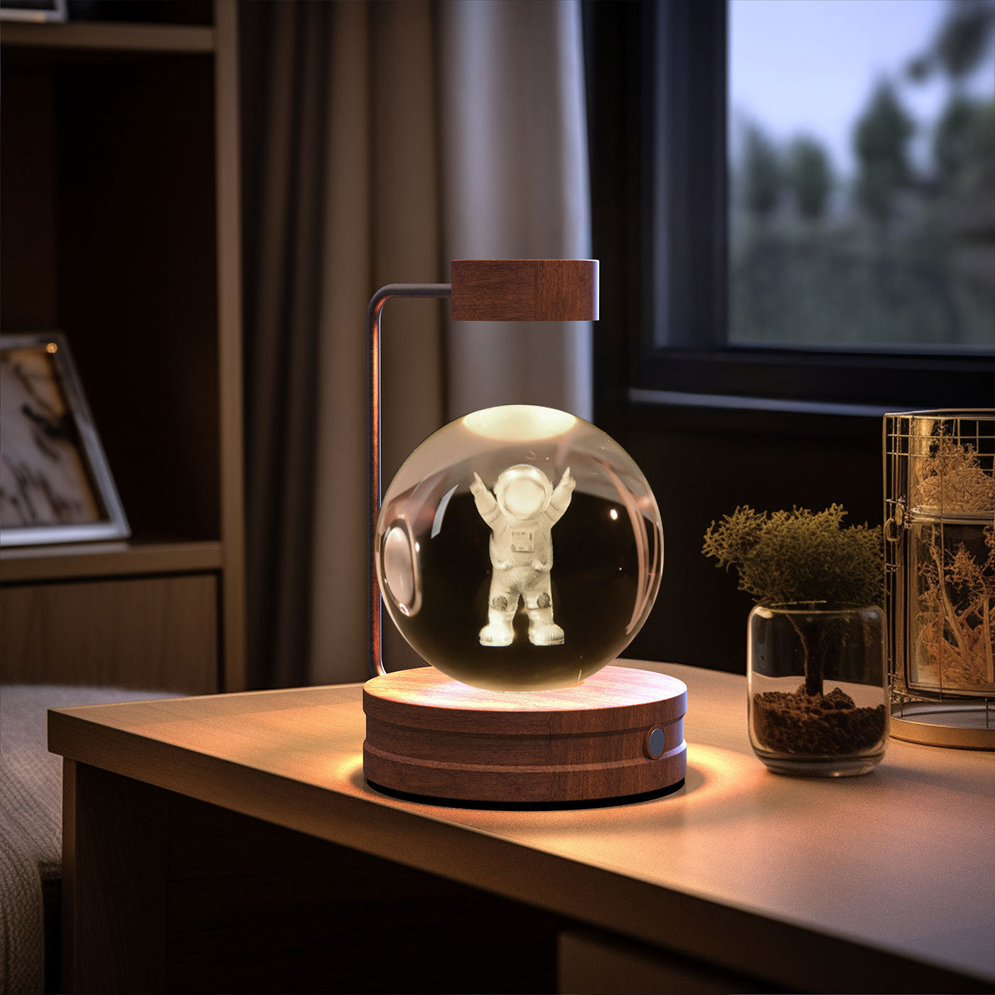 Crystal Ball Cosmic Dinosaur Indoor Night Light USB Power Warm Bedside Light Birthday Gift Night Lamp - Astoxia Official