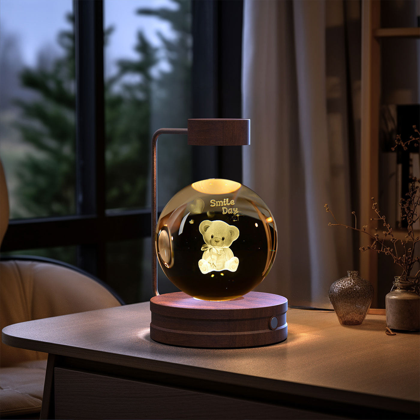 Crystal Ball Cosmic Dinosaur Indoor Night Light USB Power Warm Bedside Light Birthday Gift Night Lamp - Astoxia Official