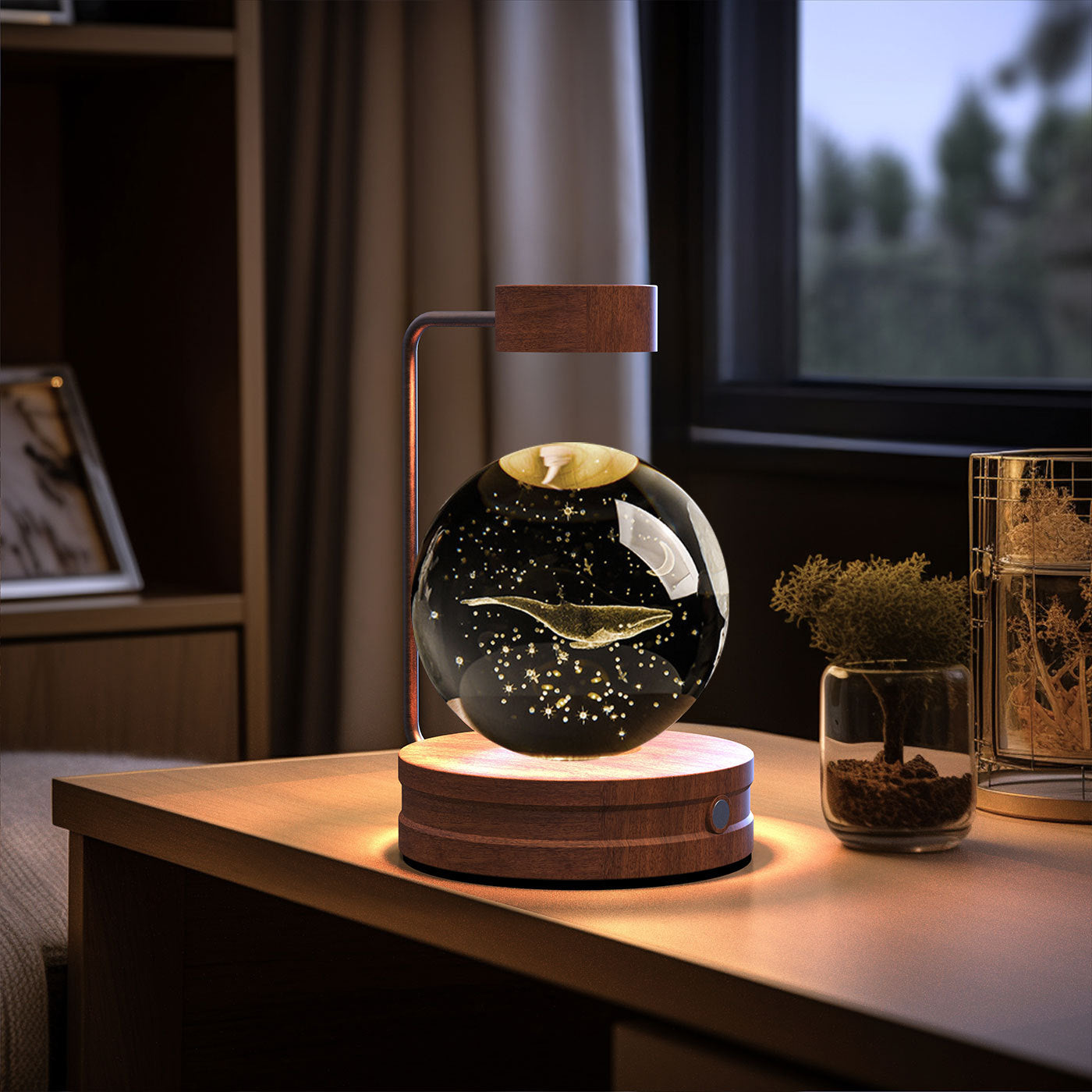 Crystal Ball Cosmic Dinosaur Indoor Night Light USB Power Warm Bedside Light Birthday Gift Night Lamp - Astoxia Official