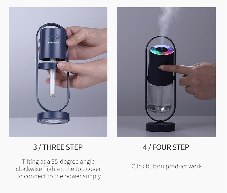 Magic Shadow USB Air Humidifier For Home With Projection Night Lights Ultrasonic Car Mist Maker Mini Office Air Purifier - Astoxia Official