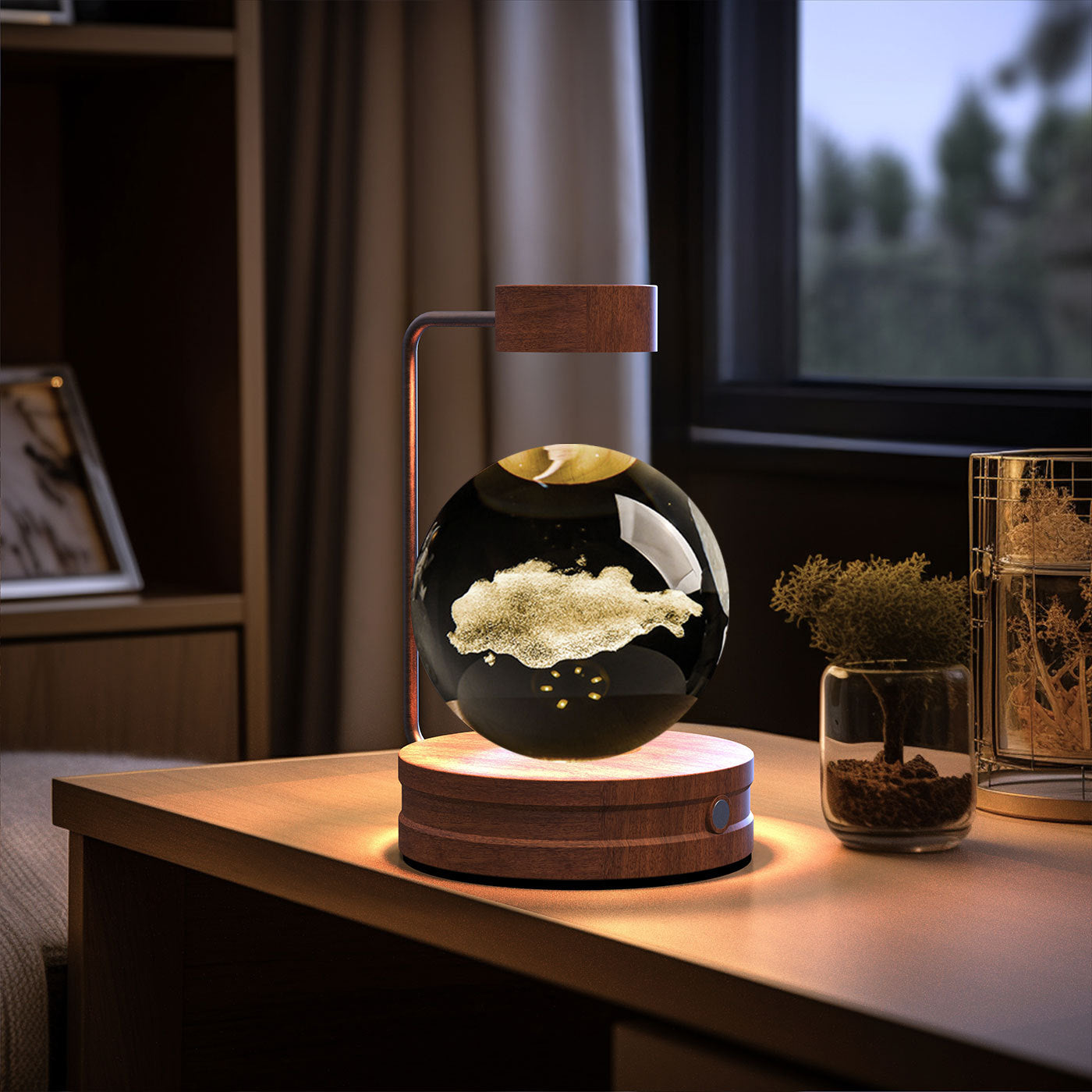 Crystal Ball Cosmic Dinosaur Indoor Night Light USB Power Warm Bedside Light Birthday Gift Night Lamp - Astoxia Official