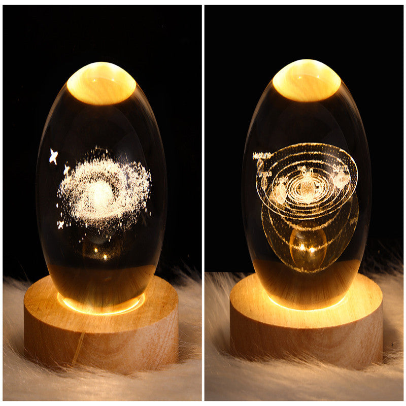 LED Night Light Galaxy Crystal Ball Table Lamp 3D Planet Moon Lamp Bedroom Home Decor For Kids Party Children Birthday Gifts - Astoxia Official