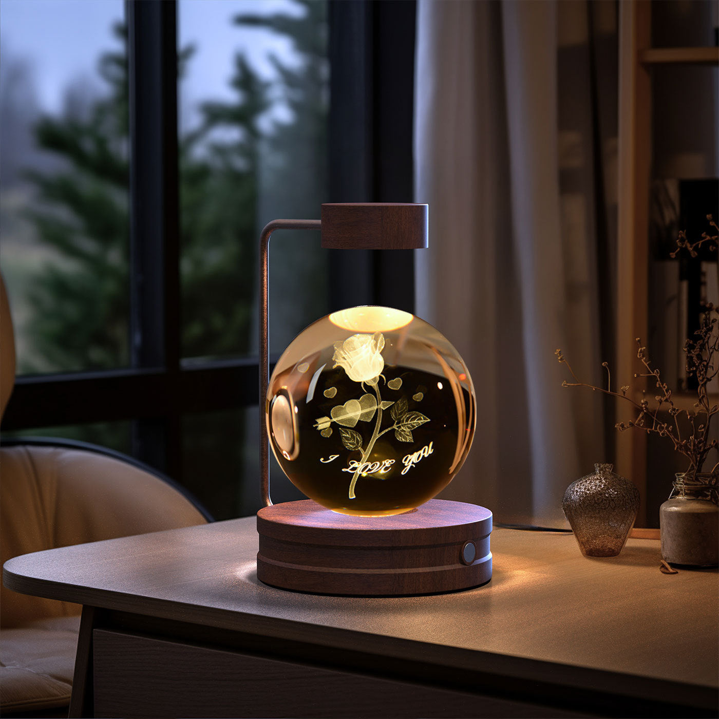 Crystal Ball Cosmic Dinosaur Indoor Night Light USB Power Warm Bedside Light Birthday Gift Night Lamp - Astoxia Official