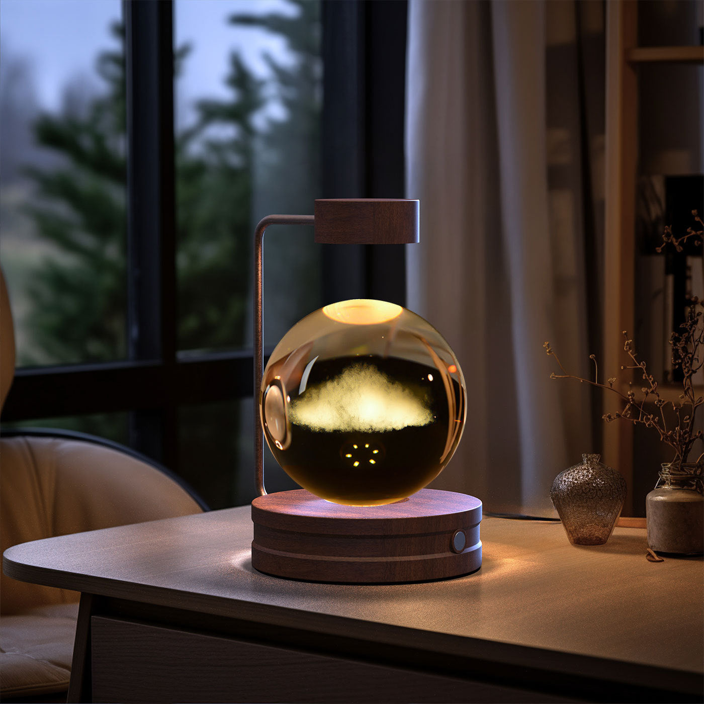 Crystal Ball Cosmic Dinosaur Indoor Night Light USB Power Warm Bedside Light Birthday Gift Night Lamp - Astoxia Official