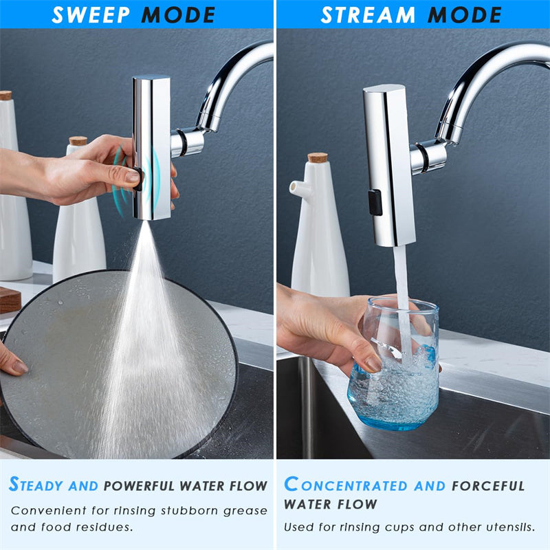Kitchen Faucet Waterfall Outlet Splash Proof Universal Rotating Bubbler Multifunctional Water Nozzle Extension Kitchen Gadgets - Astoxia Official