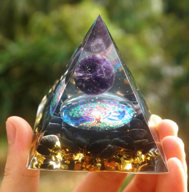 Pyramid Decoration Natural Crystal Gravel Energy Tower - Astoxia Official
