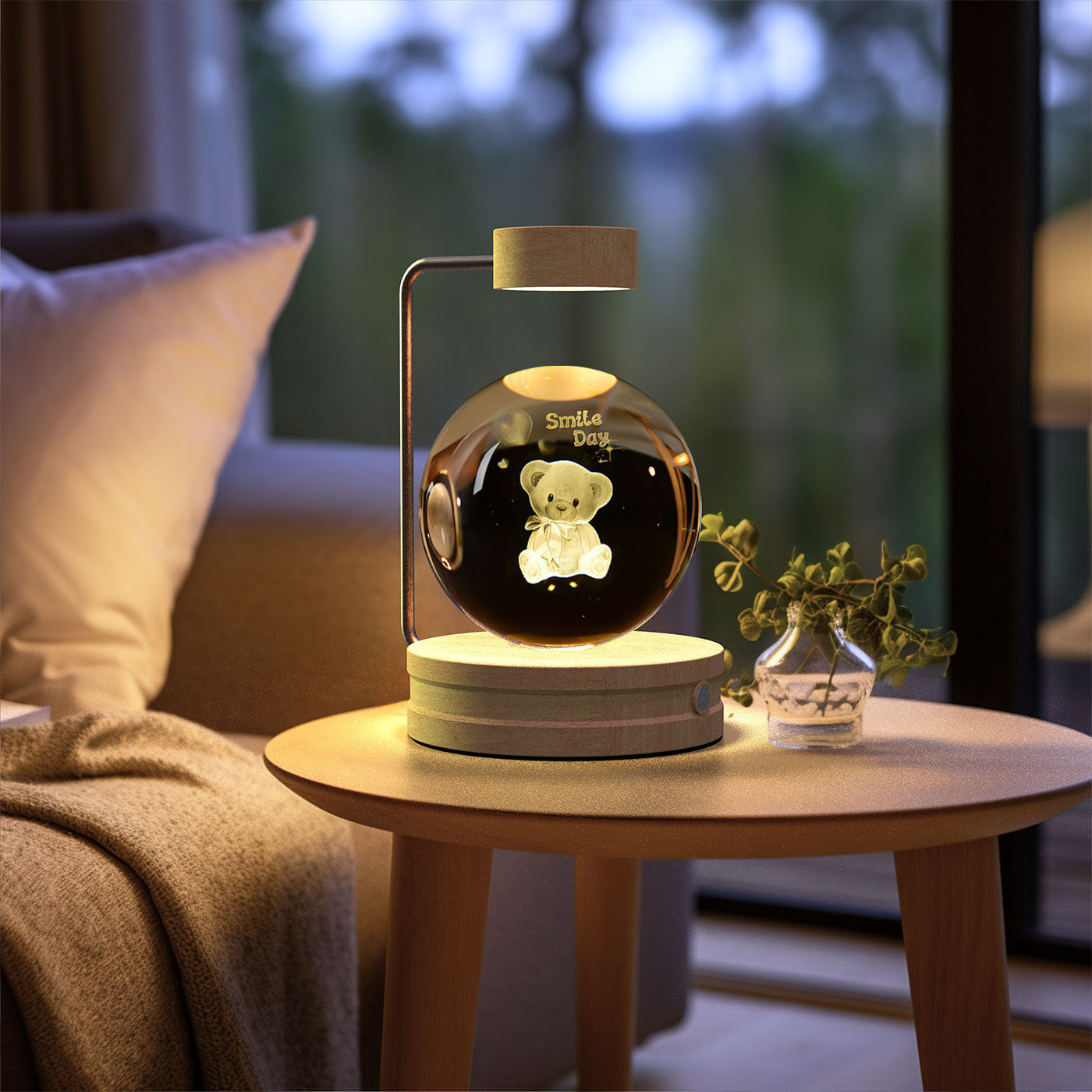 Crystal Ball Cosmic Dinosaur Indoor Night Light USB Power Warm Bedside Light Birthday Gift Night Lamp - Astoxia Official