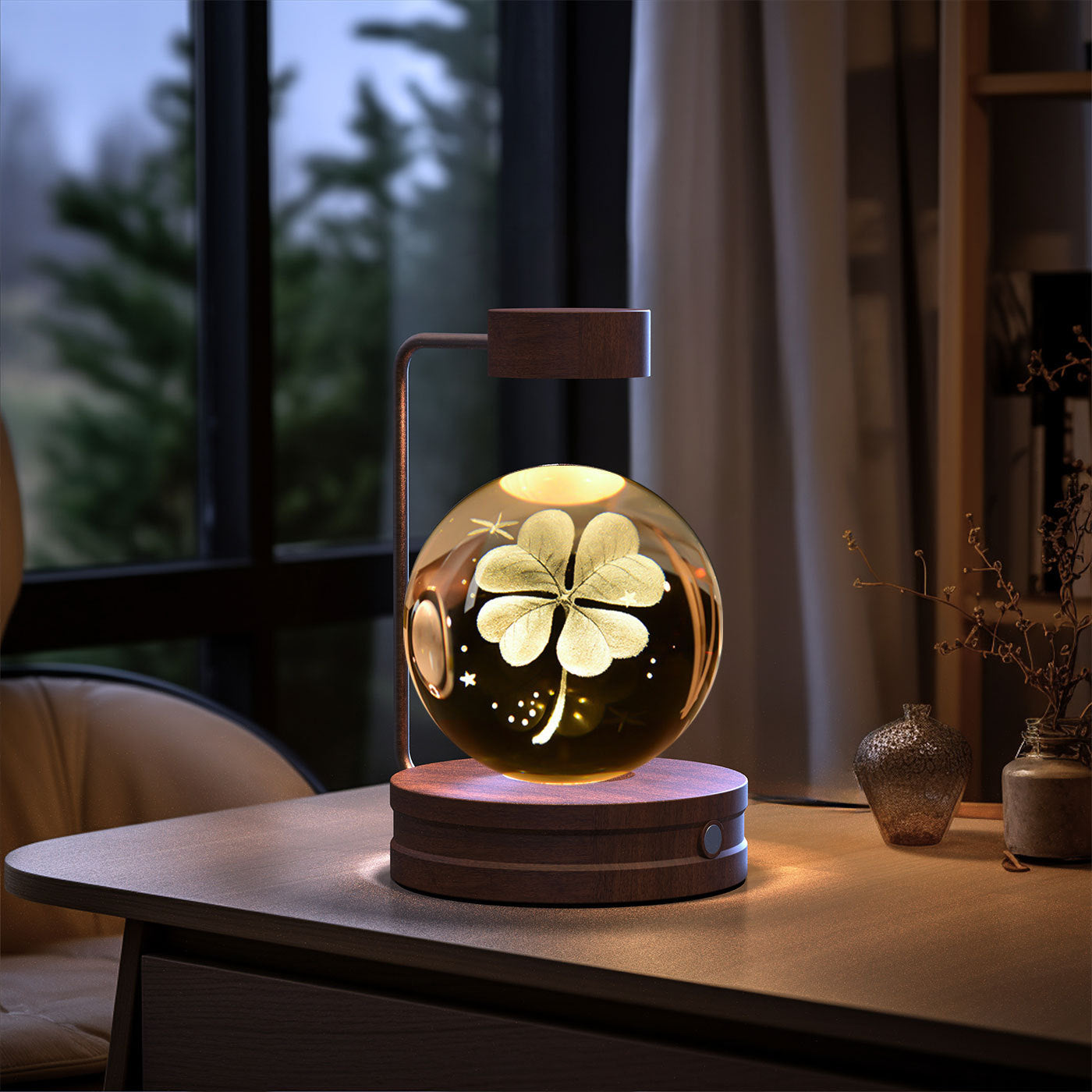 Crystal Ball Cosmic Dinosaur Indoor Night Light USB Power Warm Bedside Light Birthday Gift Night Lamp - Astoxia Official